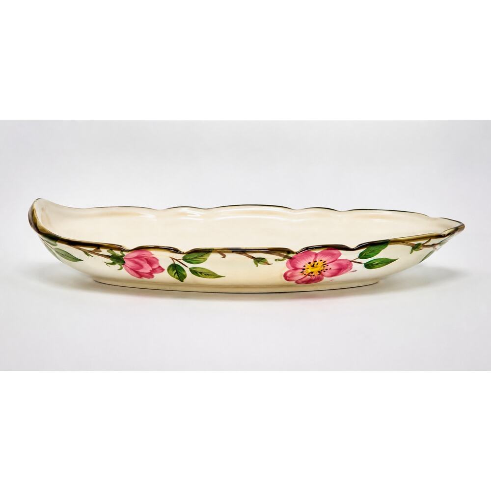 Franciscan Desert Rose Oval Relish Tray California Pottery Dish 1940s 1950s